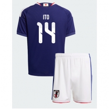 Japan Junya Ito #14 Replika Hemmatröja Barn VM 2026 Kortärmad (+ byxor)