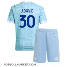 Juventus Jonathan David #30 Replika Bortatröja Barn 2025-26 Kortärmad (+ byxor)