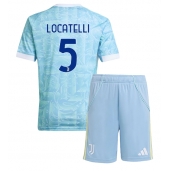 Juventus Manuel Locatelli #5 Replika Bortatröja Barn 2025-26 Kortärmad (+ byxor)