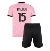 Juventus Pierre Kalulu #15 Replika Bortatröja Barn 2026-27 Kortärmad (+ byxor)