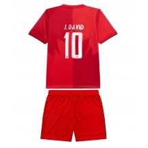 Kanada Jonathan David #10 Replika Hemmatröja Barn VM 2026 Kortärmad (+ byxor)