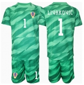 Kroatien Dominik Livakovic #1 Målvakt Replika Bortatröja Barn EM 2024 Kortärmad (+ byxor)