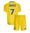 Leeds United Daniel James #7 Replika Bortatröja Barn 2024-25 Kortärmad (+ byxor)