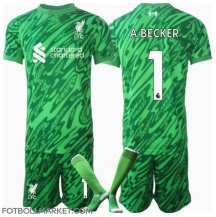 Liverpool Alisson Becker #1 Målvakt Replika Bortatröja Barn 2024-25 Kortärmad (+ byxor)