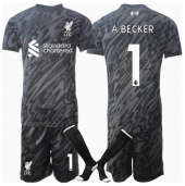Liverpool Alisson Becker #1 Målvakt Replika Hemmatröja Barn 2024-25 Kortärmad (+ byxor)
