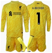 Liverpool Alisson Becker #1 Målvakt Replika Tredjetröja Barn 2024-25 Långärmad (+ byxor)