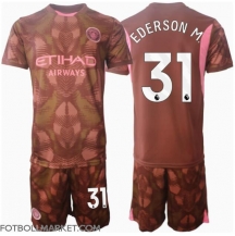 Manchester City Ederson Moraes #31 Målvakt Replika Hemmatröja Barn 2024-25 Kortärmad (+ byxor)