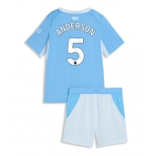 Manchester City Elliot Anderson #5 Replika Hemmatröja Barn 2026-27 Kortärmad (+ byxor)