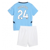 Manchester City Josko Gvardiol #24 Replika Hemmatröja Barn 2024-25 Kortärmad (+ byxor)
