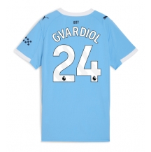 Manchester City Josko Gvardiol #24 Replika Hemmatröja Dam 2025-26 Kortärmad