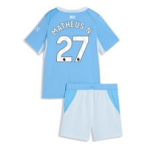Manchester City Matheus Nunes #27 Replika Hemmatröja Barn 2026-27 Kortärmad (+ byxor)