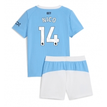 Manchester City Nico Gonzalez #14 Replika Hemmatröja Barn 2025-26 Kortärmad (+ byxor)