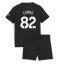 Manchester City Rico Lewis #82 Replika Bortatröja Barn 2025-26 Kortärmad (+ byxor)