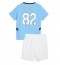 Manchester City Rico Lewis #82 Replika Hemmatröja Barn 2024-25 Kortärmad (+ byxor)