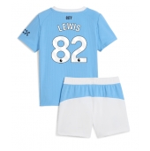 Manchester City Rico Lewis #82 Replika Hemmatröja Barn 2025-26 Kortärmad (+ byxor)