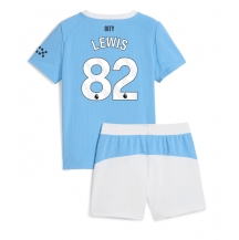 Manchester City Rico Lewis #82 Replika Hemmatröja Barn 2025-26 Kortärmad (+ byxor)