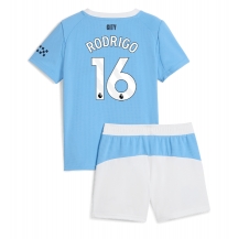 Manchester City Rodri Hernandez #16 Replika Hemmatröja Barn 2025-26 Kortärmad (+ byxor)