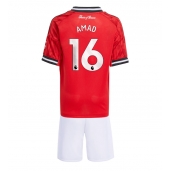Manchester United Amad Diallo #16 Replika Hemmatröja Barn 2025-26 Kortärmad (+ byxor)