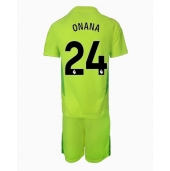 Manchester United Andre Onana #24 Målvakt Replika Bortatröja Barn 2024-25 Kortärmad (+ byxor)