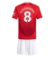 Manchester United Bruno Fernandes #8 Replika Hemmatröja Barn 2024-25 Kortärmad (+ byxor)