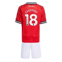 Manchester United Casemiro #18 Replika Hemmatröja Barn 2025-26 Kortärmad (+ byxor)