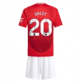 Manchester United Diogo Dalot #20 Replika Hemmatröja Barn 2024-25 Kortärmad (+ byxor)