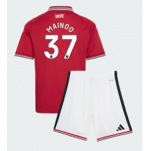 Manchester United Kobbie Mainoo #37 Replika Hemmatröja Barn 2026-27 Kortärmad (+ byxor)