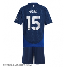 Manchester United Leny Yoro #15 Replika Bortatröja Barn 2024-25 Kortärmad (+ byxor)