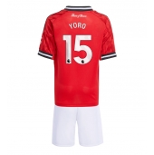 Manchester United Leny Yoro #15 Replika Hemmatröja Barn 2025-26 Kortärmad (+ byxor)