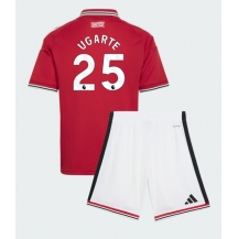 Manchester United Manuel Ugarte #25 Replika Hemmatröja Barn 2026-27 Kortärmad (+ byxor)