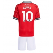 Manchester United Matheus Cunha #10 Replika Hemmatröja Barn 2025-26 Kortärmad (+ byxor)