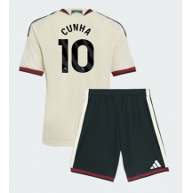 Manchester United Matheus Cunha #10 Replika Tredjetröja Barn 2026-27 Kortärmad (+ byxor)