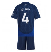 Manchester United Matthijs de Ligt #4 Replika Bortatröja Barn 2024-25 Kortärmad (+ byxor)