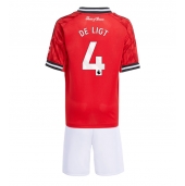 Manchester United Matthijs de Ligt #4 Replika Hemmatröja Barn 2025-26 Kortärmad (+ byxor)