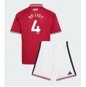 Manchester United Matthijs de Ligt #4 Replika Hemmatröja Barn 2026-27 Kortärmad (+ byxor)