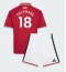 Manchester United Youri Tielemans #18 Replika Hemmatröja Barn 2026-27 Kortärmad (+ byxor)
