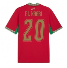 Marocko Ayoub El Kaabi #20 Replika Hemmatröja VM 2026 Kortärmad