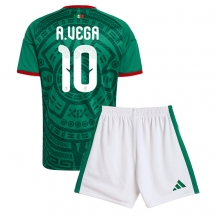 Mexiko Alexis Vega #10 Replika Hemmatröja Barn VM 2026 Kortärmad (+ byxor)
