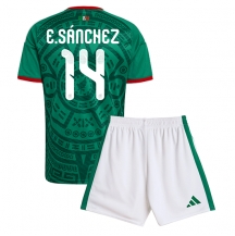 Mexiko Erick Sanchez #14 Replika Hemmatröja Barn VM 2026 Kortärmad (+ byxor)
