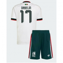 Mexiko Orbelin Pineda #17 Replika Bortatröja Barn VM 2026 Kortärmad (+ byxor)