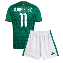 Mexiko Santiago Gimenez #11 Replika Hemmatröja Barn VM 2026 Kortärmad (+ byxor)