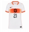 Nederländerna Frenkie de Jong #21 Replika Bortatröja Dam VM 2026 Kortärmad