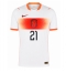 Nederländerna Frenkie de Jong #21 Replika Bortatröja VM 2026 Kortärmad