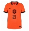 Nederländerna Frenkie de Jong #21 Replika Hemmatröja Dam VM 2026 Kortärmad