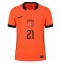 Nederländerna Frenkie de Jong #21 Replika Hemmatröja VM 2026 Kortärmad