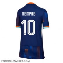 Nederländerna Memphis Depay #10 Replika Bortatröja Dam EM 2024 Kortärmad