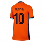 Nederländerna Memphis Depay #10 Replika Hemmatröja Dam EM 2024 Kortärmad
