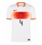Nederländerna Virgil van Dijk #4 Replika Bortatröja VM 2026 Kortärmad