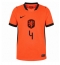 Nederländerna Virgil van Dijk #4 Replika Hemmatröja Dam VM 2026 Kortärmad