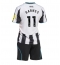 Newcastle United Harvey Barnes #11 Replika Hemmatröja Barn 2025-26 Kortärmad (+ byxor)